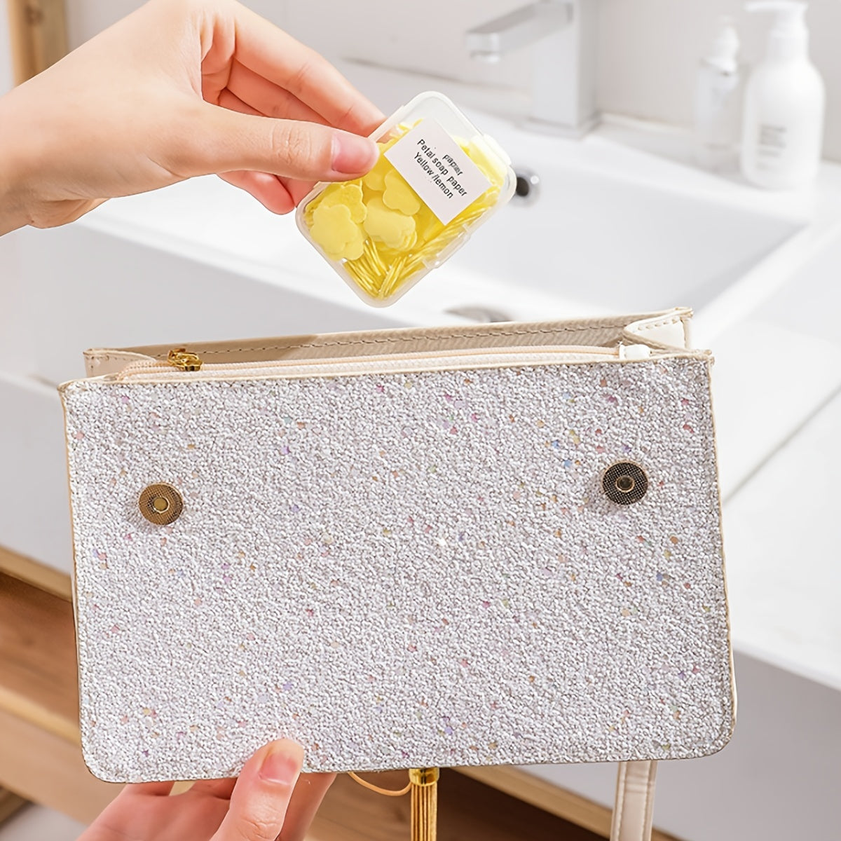 Portable Antibacterial Soap Sheets for Hands and Body
