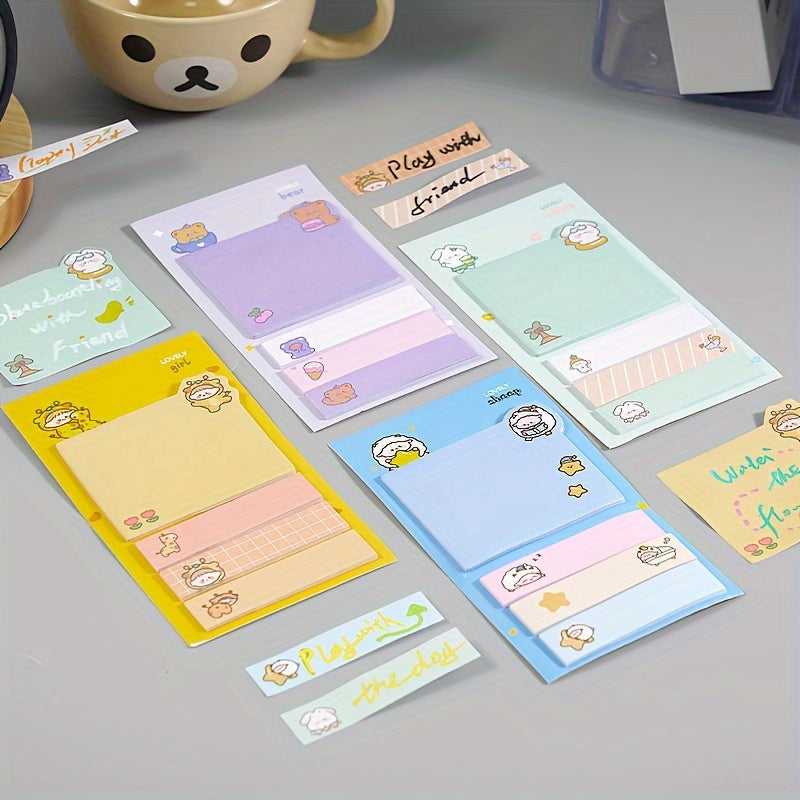 Cute Cartoon Index Stickers & Message Stickers 1pc Heart Memo Pad
