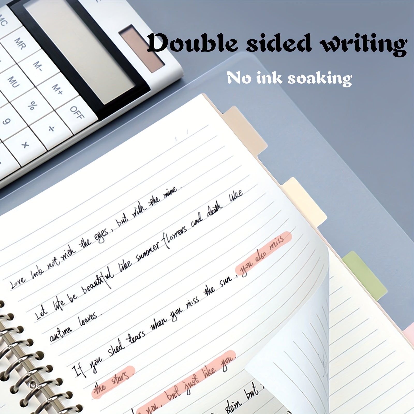 A5 B5 Moon Planet Clear Coil Loose Leaf Notebook - 108 Sheets Set