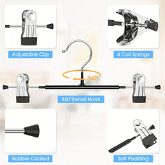 10pcs Pants Plastic Drying Hangers Clothes Storage
