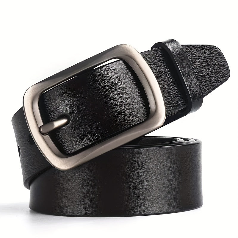 Men's Leather Pin Buckle Belt Cowhide Pants Belt Denim Belt