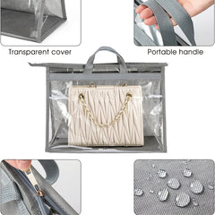 Clear Handbag Dust Bags Zipper Hanging Storage Organizer