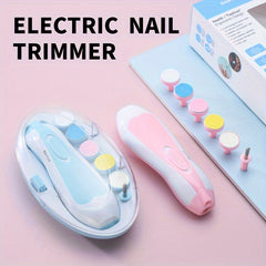 Electric Baby Nail Trimmer 6 in 1 Kit with LED Light