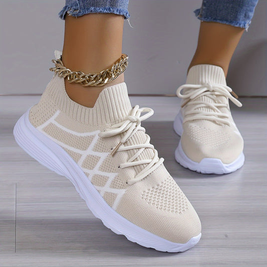 Mesh Breathable Low Top Sneakers Lightweight Running Shoes Women's Footwear