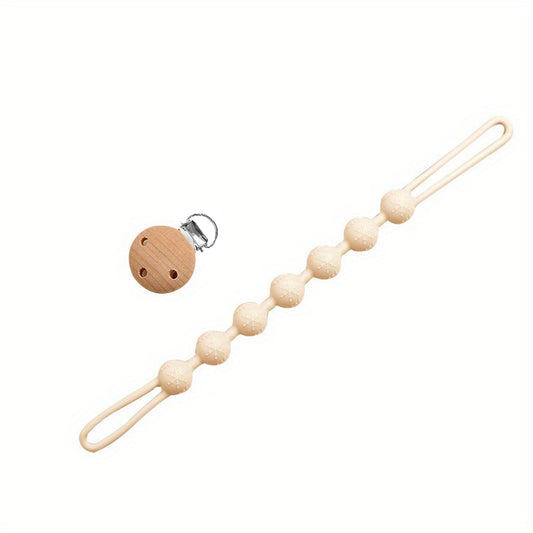 1pc Silicone Pacifier Holder With BPA Pacifier Chain For Teether Toys