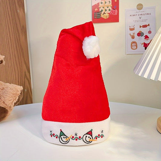 3pcs Christmas Cartoon Pattern Embroidered Hats Set