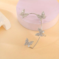 Sparkle Butterfly Ear Clip Temperament Jewelry For Women Girls