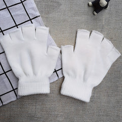 Knitted Fingerless Gloves for Women Men Warm Mittens