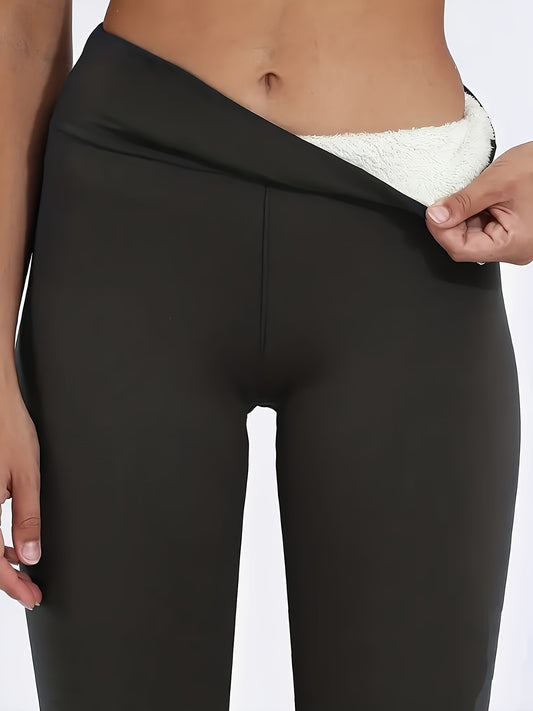 Plush Lined Tummy Control Thermal Pants Women's Shapewear