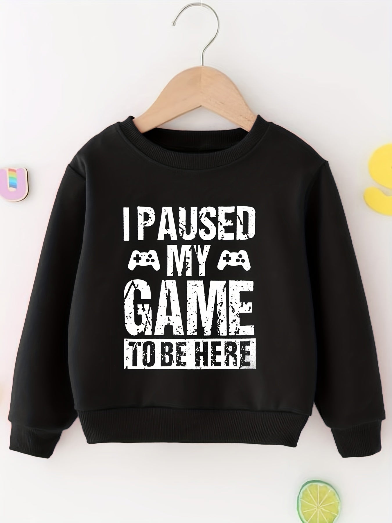 Gamepad Print Sweatshirt for Kids