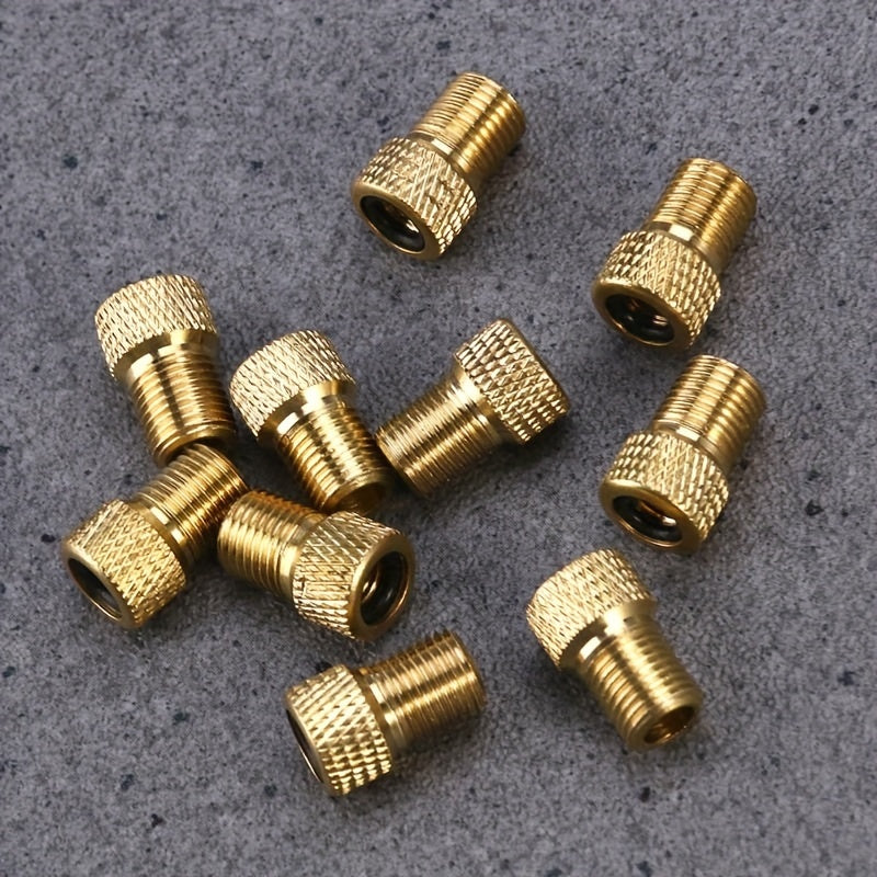 10pcs Copper Bicycle Valve Nozzles Compact Lightweight Adapter Accessory
