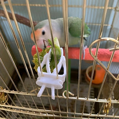 Heyous Bird Cage Food Holder Clips for Parrot Fruit & Vegetable Feeder