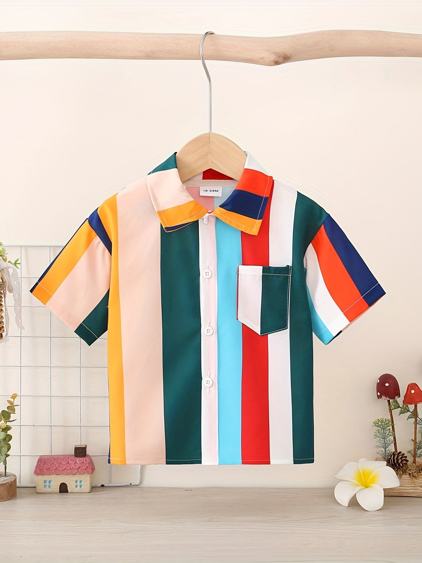 Boy's Short Sleeve Stripe Shirt