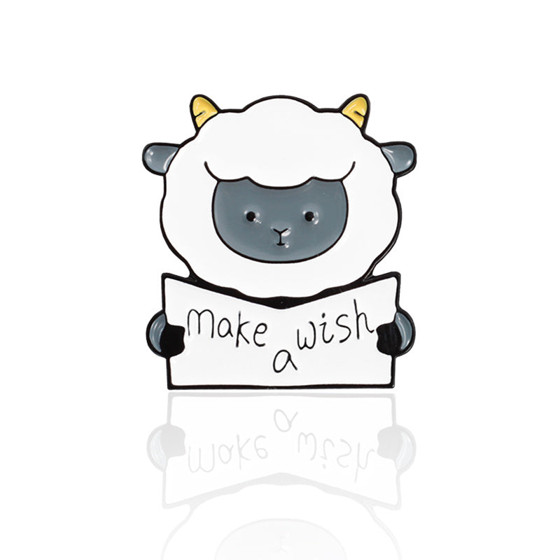 Sheep & Shark Brooch Pin Christmas