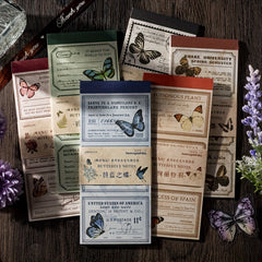 30pcs Butterfly Collage Memo Pad Retro Diary Decorate Paper