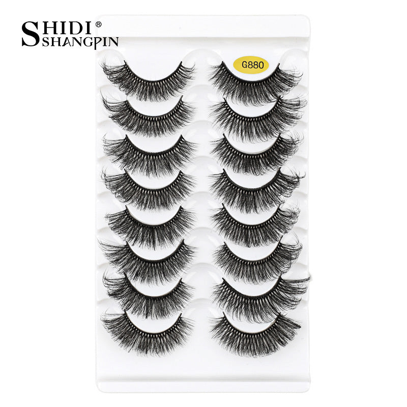 8 Pairs Fluffy Wispy 3D Faux Mink False Eyelashes Extension