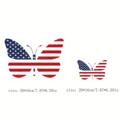 National Flag Butterfly Iron On Patches For Clothing Pillow Bag Printing Sticker