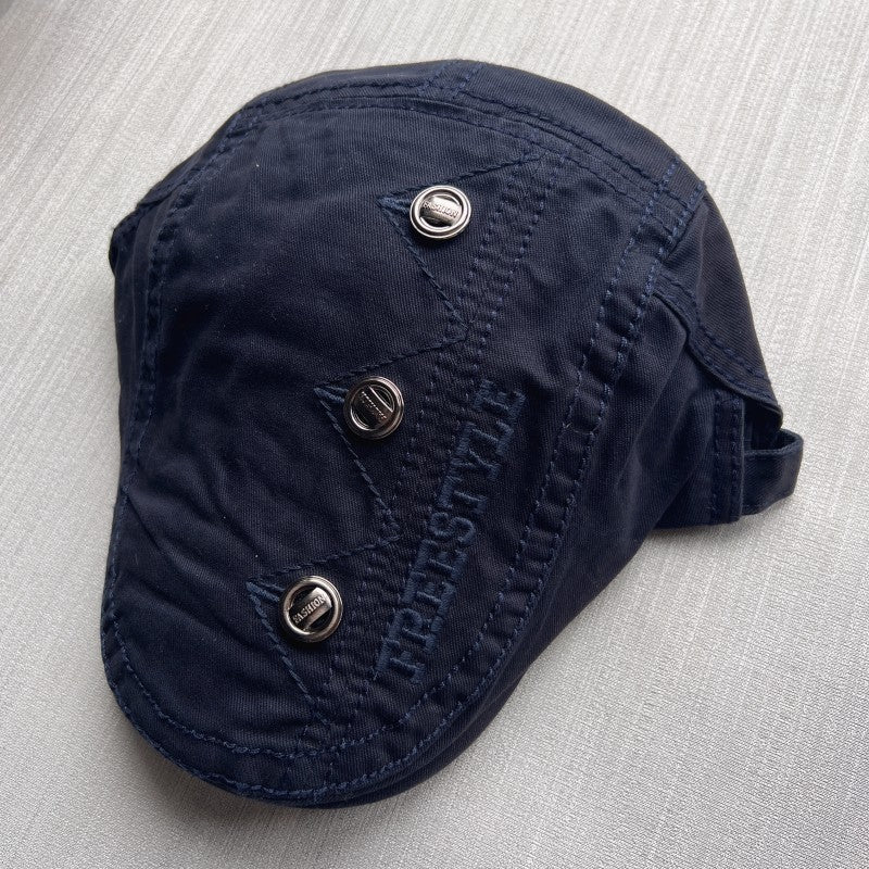 Men's Embroidered Peaked Cap Casual Sun Protection Beret