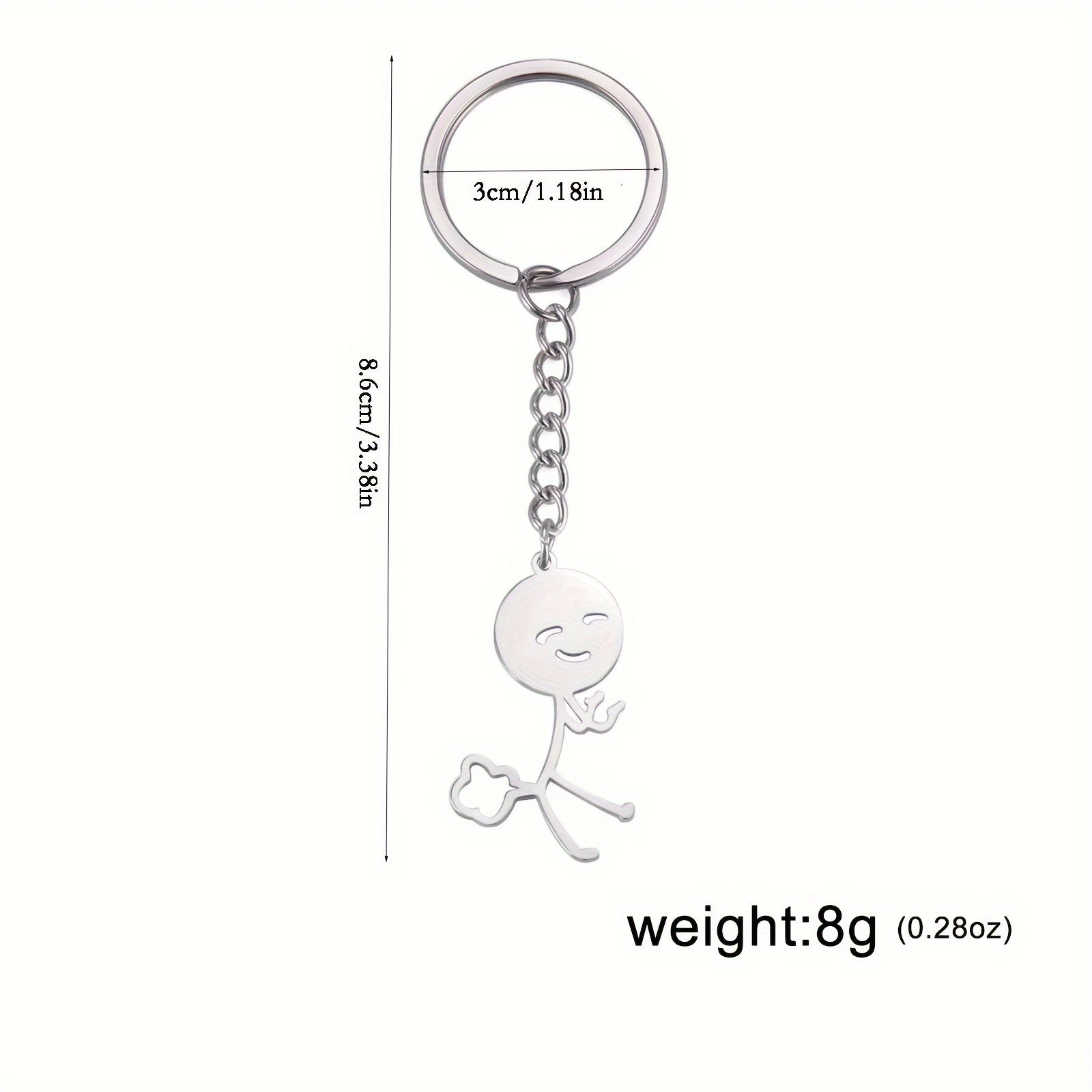 Funny Pendant Keychain Decoration for Car Keys Backpacks Wallets