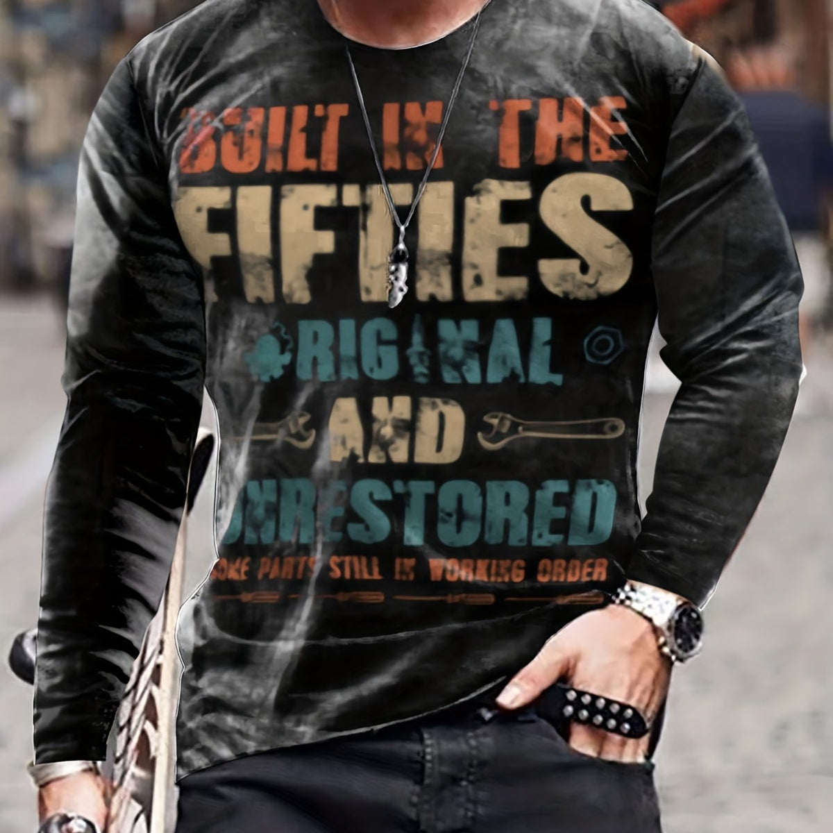 BUILT IN THE FIFTIES Men's Vintage Novelty T-shirt