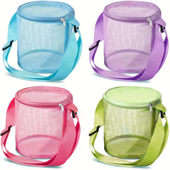 Mesh Shell Storage Bag Beach Sand Digging Bucket Toy Collection Bag