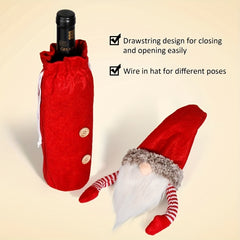Christmas Dwarf Wine Bottle Sleeve Decoration