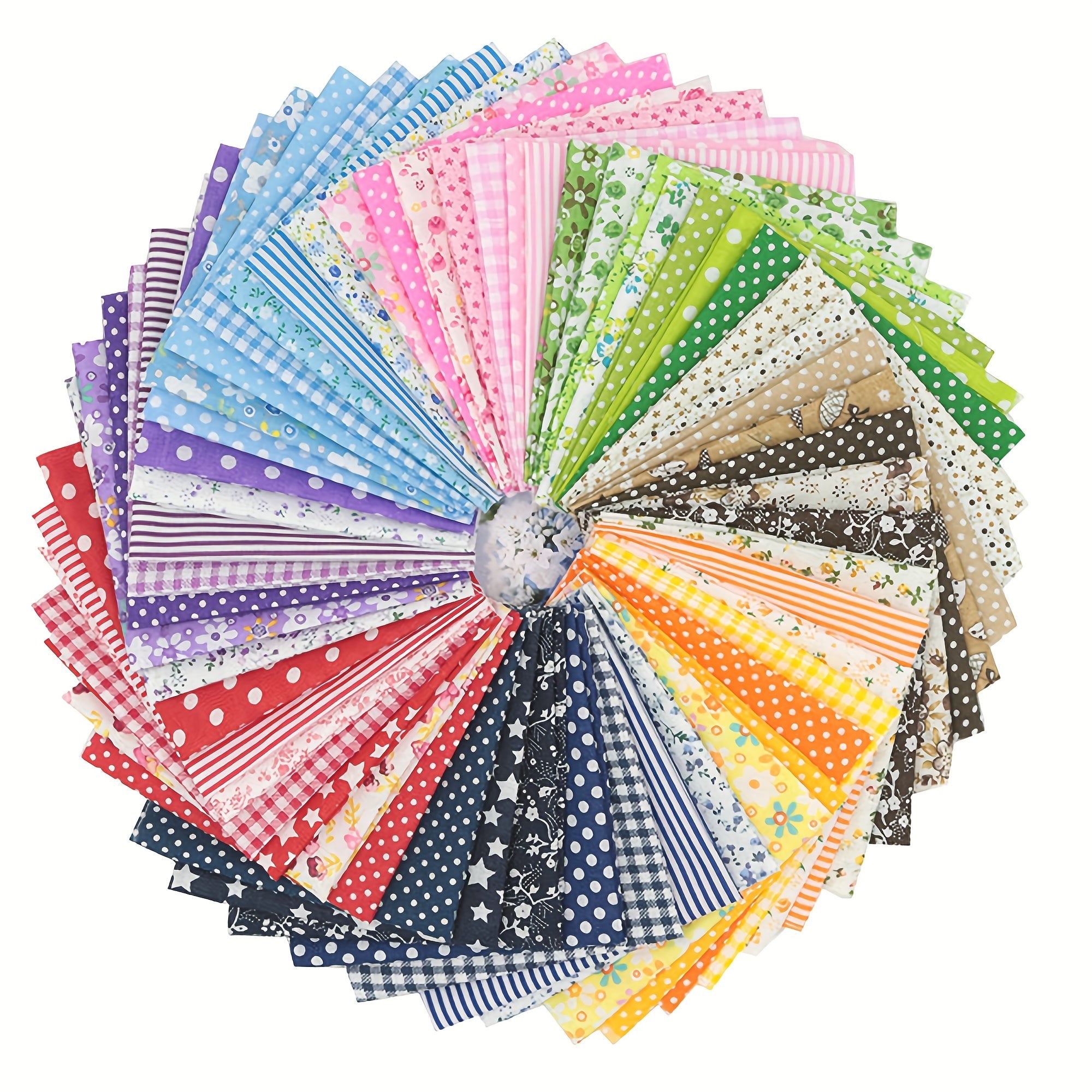 56pcs Patchwork Fabric 9.8x9.8 Squares for Quilting & Crafting