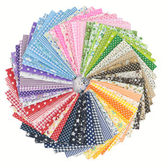 56pcs Patchwork Fabric 9.8x9.8 Squares for Quilting & Crafting