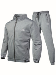 Men's Athletic Tracksuit Set, Full Zip Jacket and Jogging Pants Set