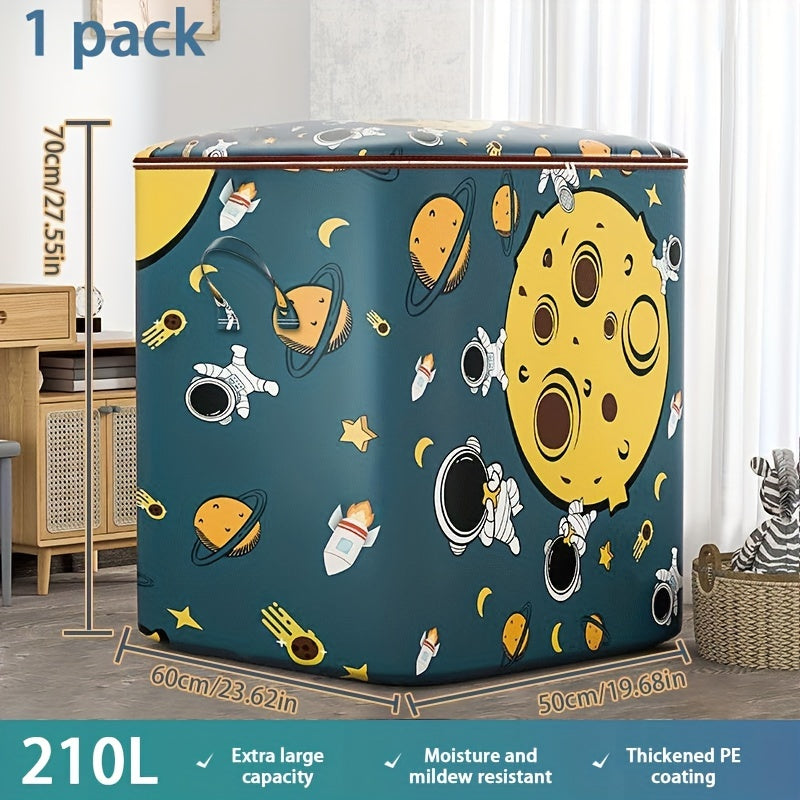 Cartoon Astronaut Quilt Clothes Organizer Dustproof Storage Bag