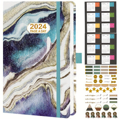 1pc A5 Page A Diary January-December Monthly Planners Banded Cover