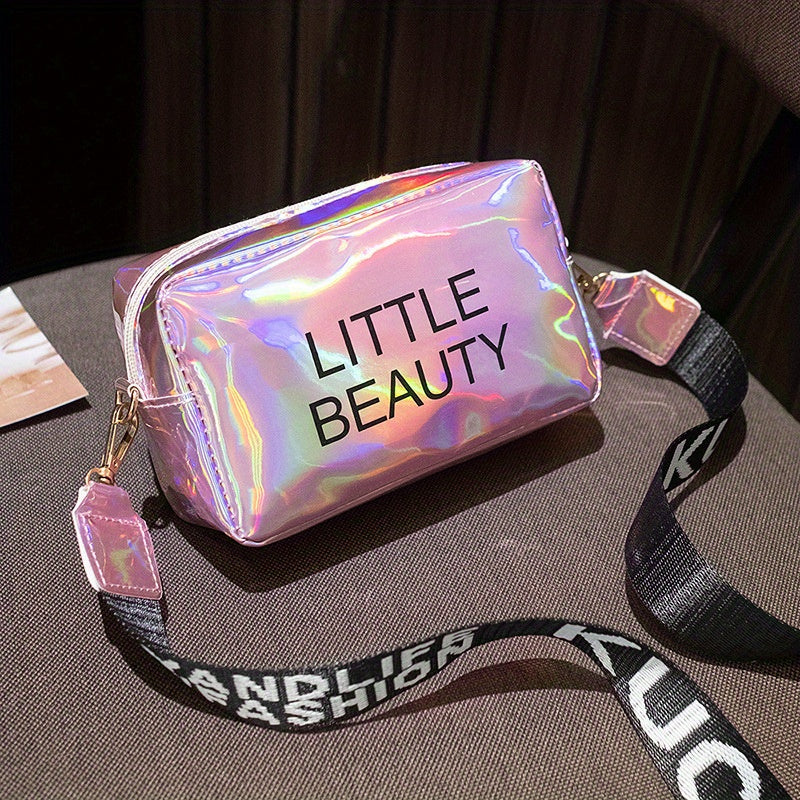 Holographic Laser Crossbody Bag Mini Square Purse