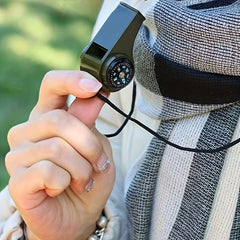 2pcs Outdoor Survival Whistle 3 in 1 Emergency Survival Whistle With Compass