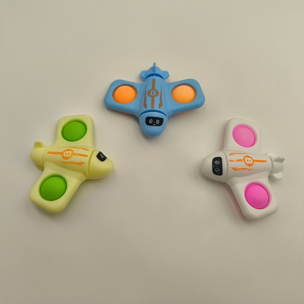 3pcs Rotating Airplanes with Silicone Bubbles - Fun Classroom Rewards