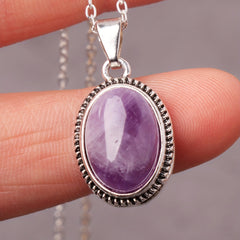 Vintage Gemstone Pendant Necklace Jewelry