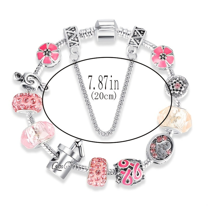 Beaded Bracelet Flower Pattern Chain Bracelet