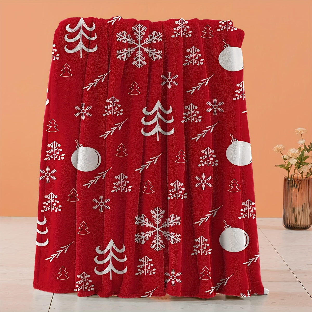 Christmas Flannel Throw Blanket Soft Cozy for Sofa Couch