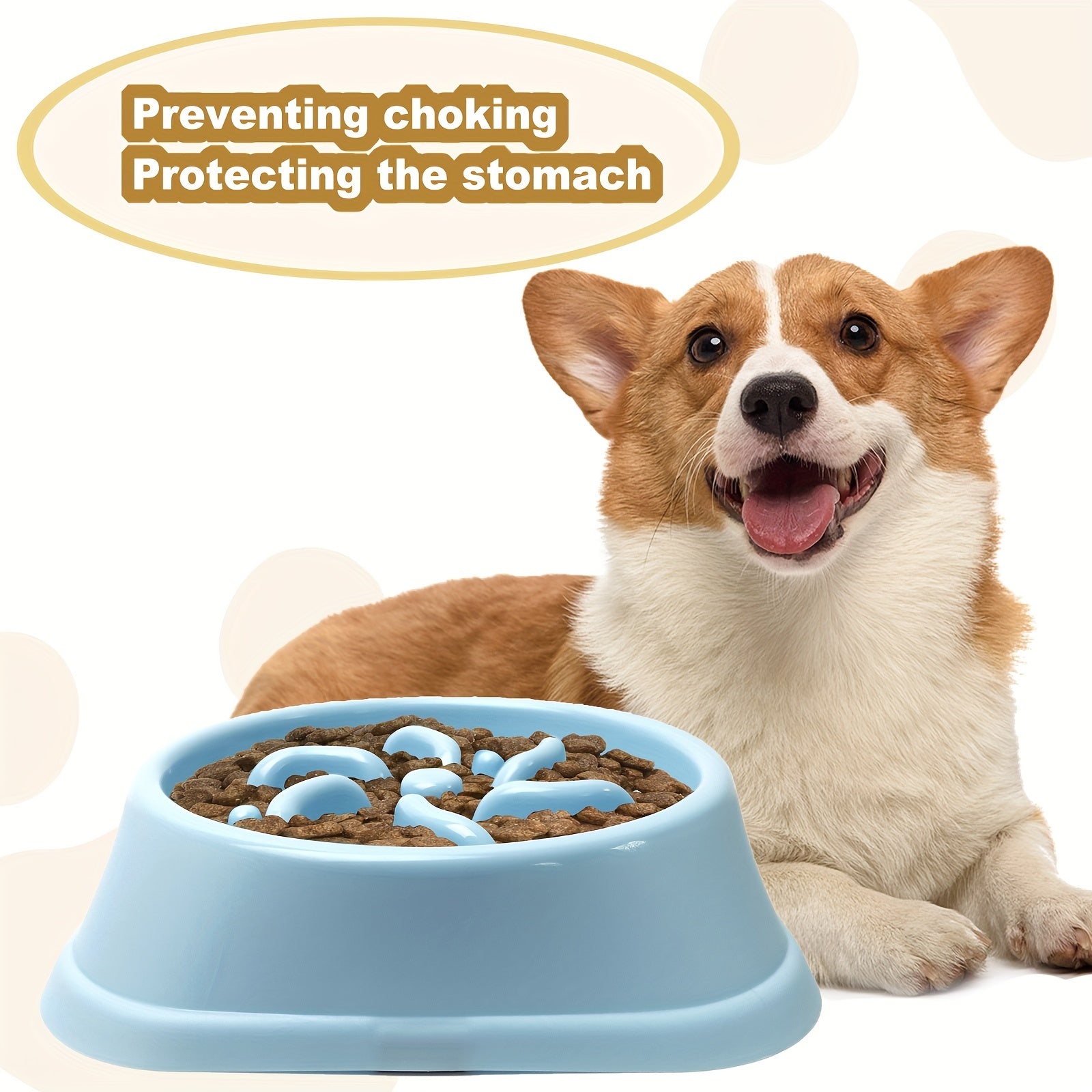 Slow Feeder Non-choking Pet Bowl for Dog Anxiety Relief