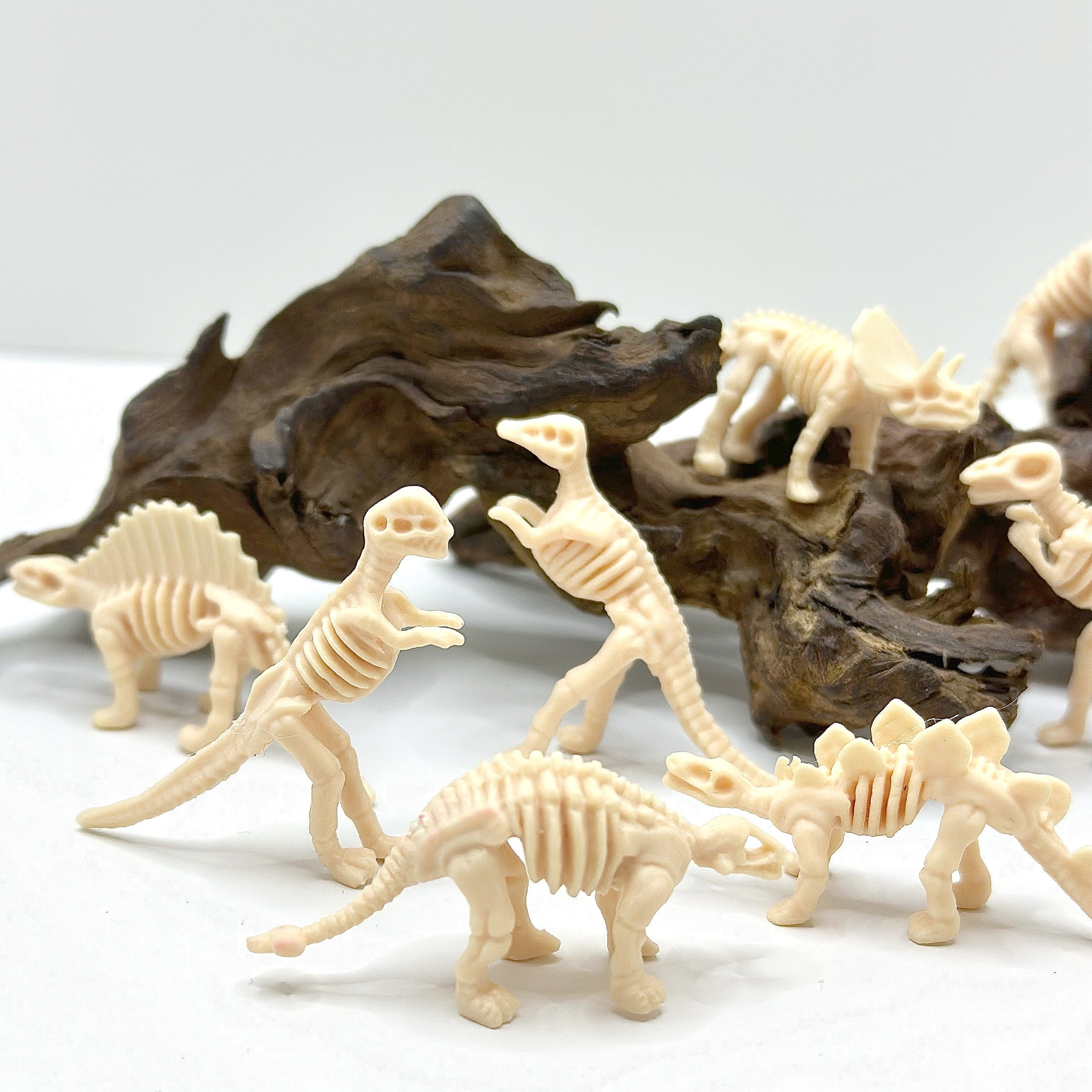 20pcs Mini Dinosaur Skeletons Set with Excavation Accessories