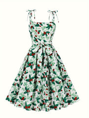  Christmas Dress Women's Plus Tie Shoulder Knot Front A l