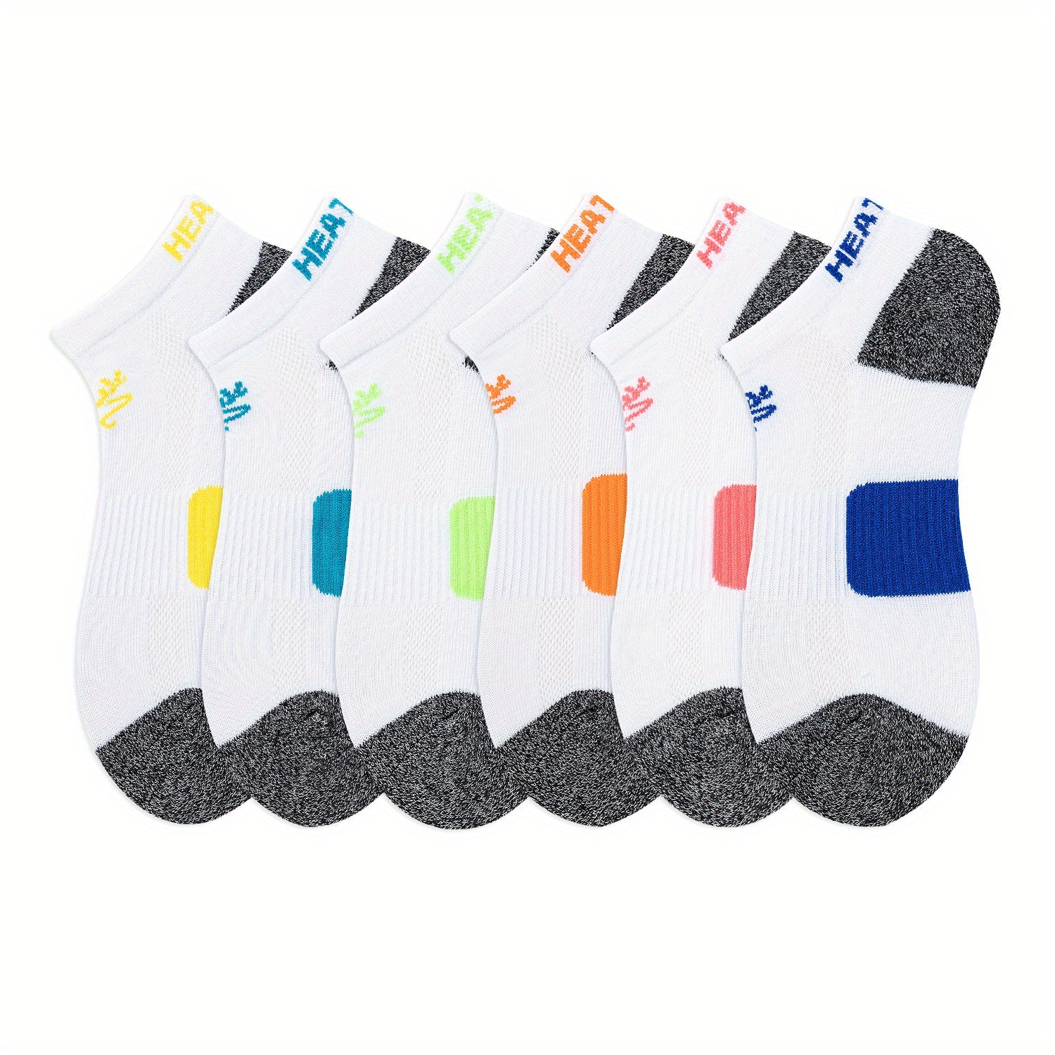 6 Pairs Letter Print Sports Socks Low Cut Ankle Socks Women's Stockings