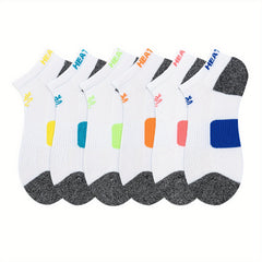 6 Pairs Letter Print Sports Socks Low Cut Ankle Socks Women's Stockings