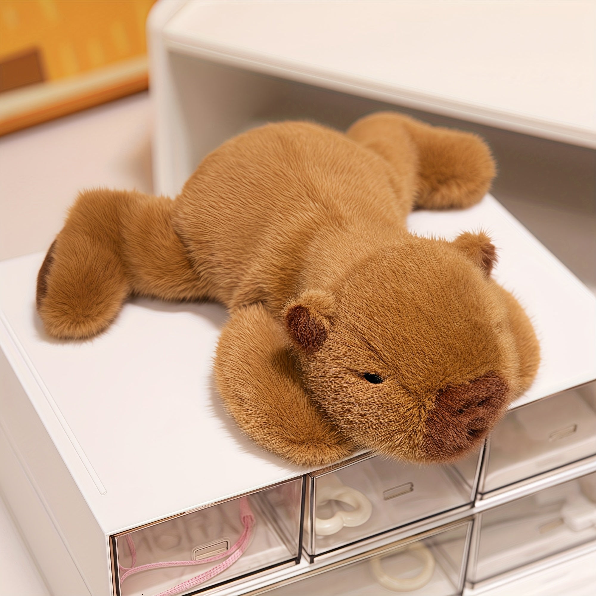Capybara Plush Toy Soft Brown Sturdy Legged Animal Cuddly Stuffed Animal