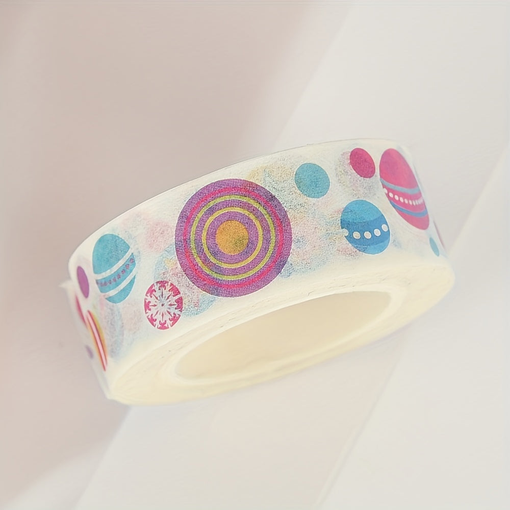 Christmas Washi Tape Colorful Snowflake Round Pattern Decorative Tape