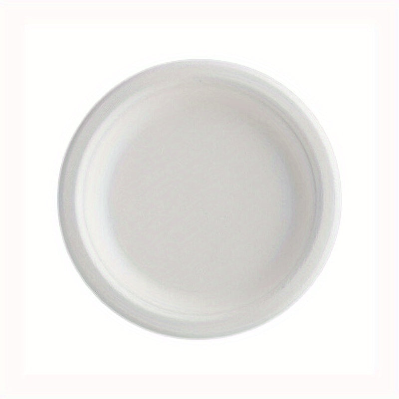 100pcs Sugarcane Bagasse Plates - Eco Friendly Biodegradable Paper Plates