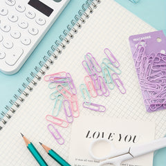 Colorful Macaron Paper Clips 40pcs In A Box