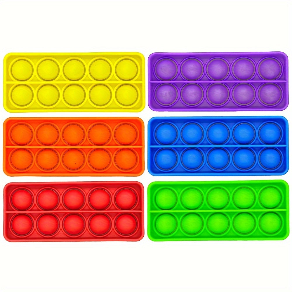 6 Pack Silicone Ten Frames Popper Math Learning Fidget Sensory Toys