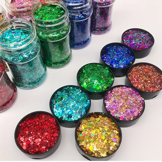 Holographic Chunky Glitter for Face Body Paint Glow Makeup