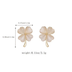 Opal Clover Shape Earrings for Women