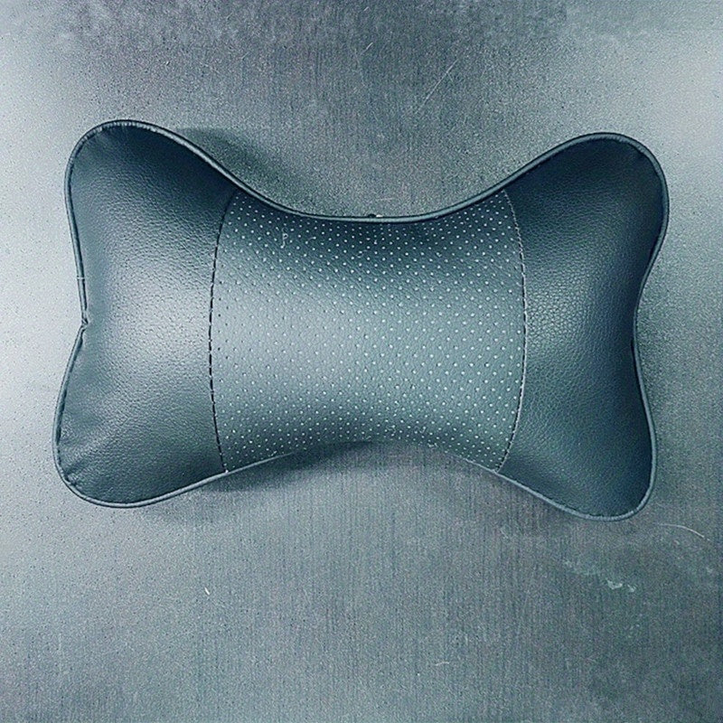 Car Headrest Faux Leather Neck Pillow Soft Seat Rest Cushion Auto SUV Decor